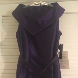Purple Silk Tahari Cocktail Dress -NWT
